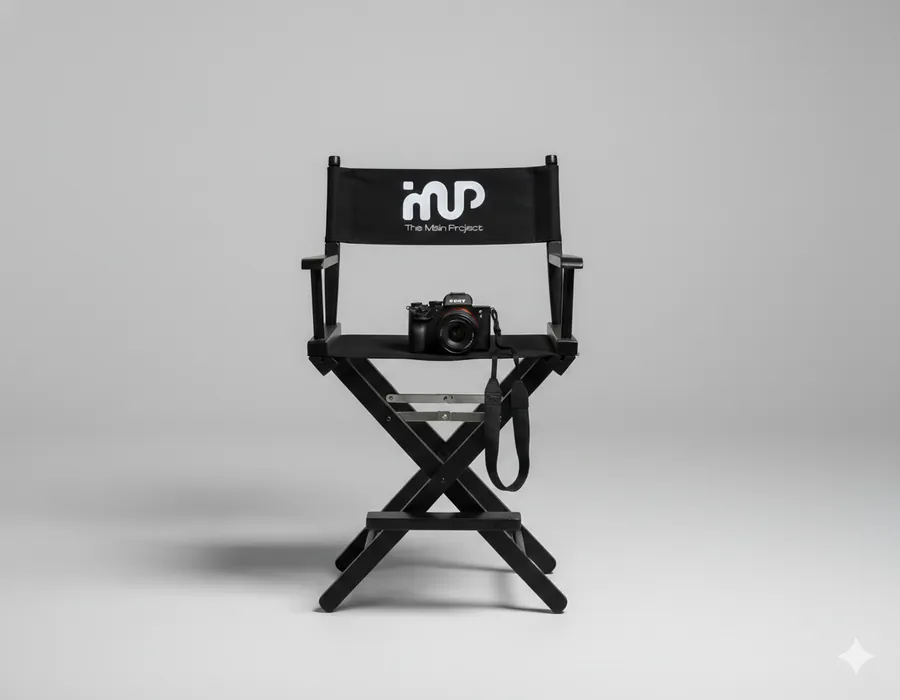 Silla de director con una cámara